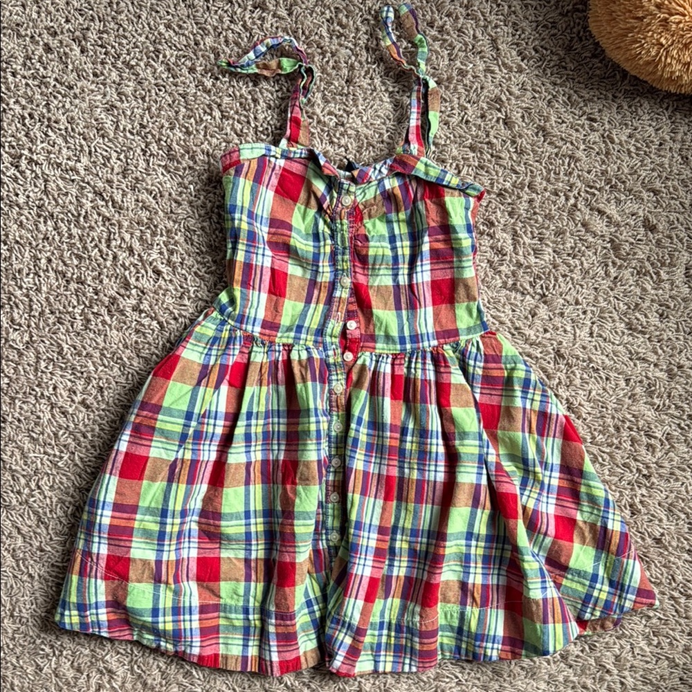 Ralph Lauren Red and Green Smocked plaid  Sundress